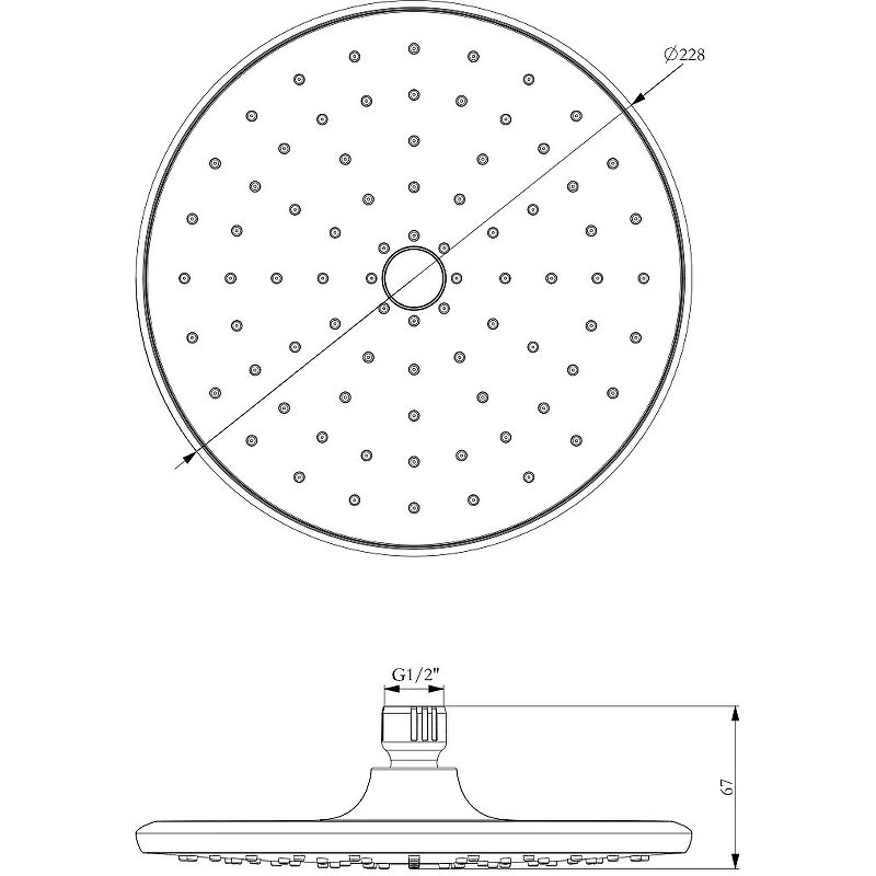Верхний душ Lemark LM8130C Хром Белый от магазина ЛесКонПром.ру
