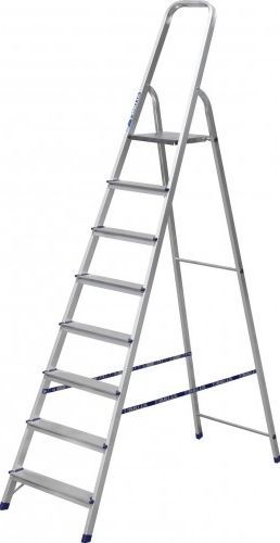 Стремянка алюминиевая Алюмет 8 ступеней (арт. AM708) от магазина ЛесКонПром.ру