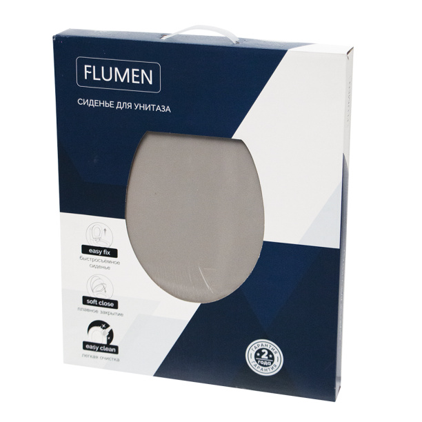 Сиденье для унитаза FLUMEN Беж быстросъемное с микролифтом от магазина ЛесКонПром.ру