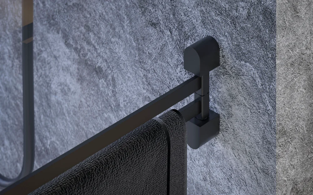 Полотенцедержатель Artwelle Schwarz 7731 поворотный, черный от магазина ЛесКонПром.ру