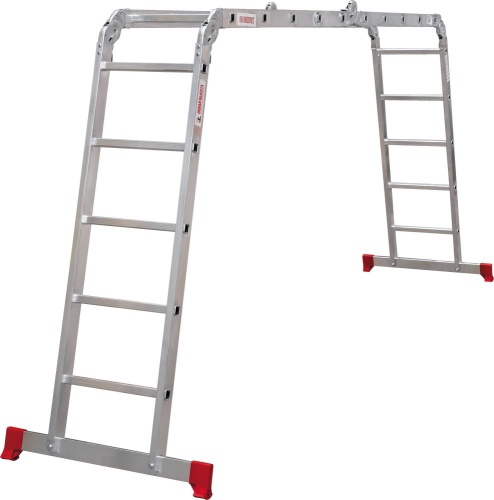 Алюминиевая четырехсекционная лестница-трансформер 400 мм NV2322 НОВАЯ ВЫСОТА 4Х6 арт.2322406 от магазина ЛесКонПром.ру