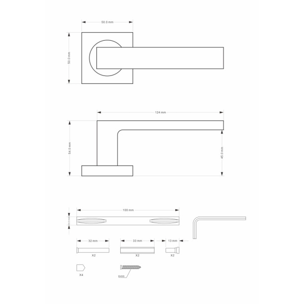 Ручки дверные NEODECO Lake EF бронза от магазина ЛесКонПром.ру