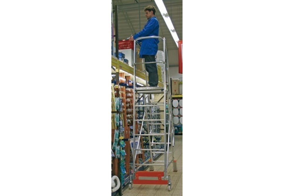 Односторонняя лестница с платформой VARIO KOMPAKT STABILO 12 ступеней KRAUSE арт.833365 от магазина ЛесКонПром.ру