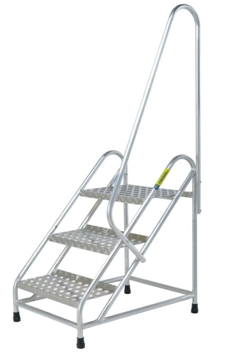 МОНТАЖНАЯ ПОДСТАВКА MEGAL (ТИП 2) 2 СТУПЕНИ С ОДНИМ ПОРУЧНЕМ от магазина ЛесКонПром.ру