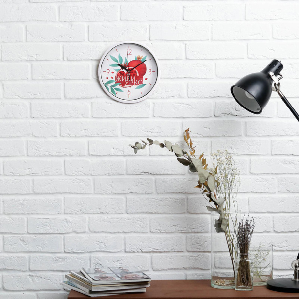 Часы настенные круглые Живи ярко d25 см от магазина ЛесКонПром.ру