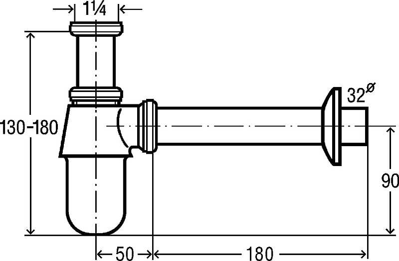 Сифон для раковины Viega 100674 Хром от магазина ЛесКонПром.ру