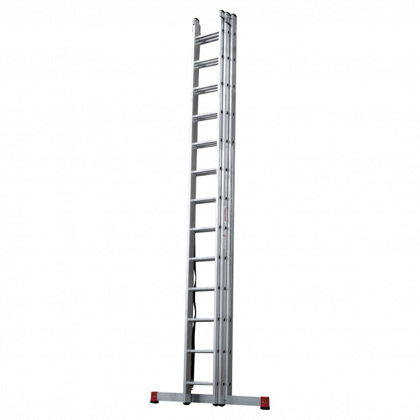 Лестница алюминиевая трехсекционная Новая Высота 13 ступеней от магазина ЛесКонПром.ру