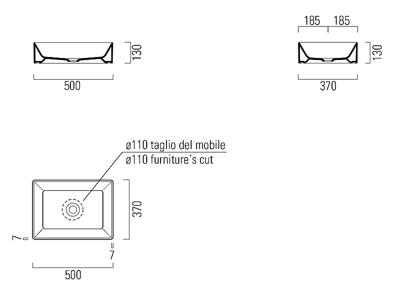 Раковина-чаша GSI Kube X 50 942911 Белая от магазина ЛесКонПром.ру