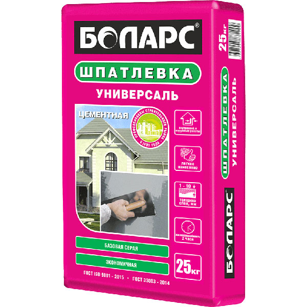 Боларс Универсаль шпатлевка цементная базовая от магазина ЛесКонПром.ру