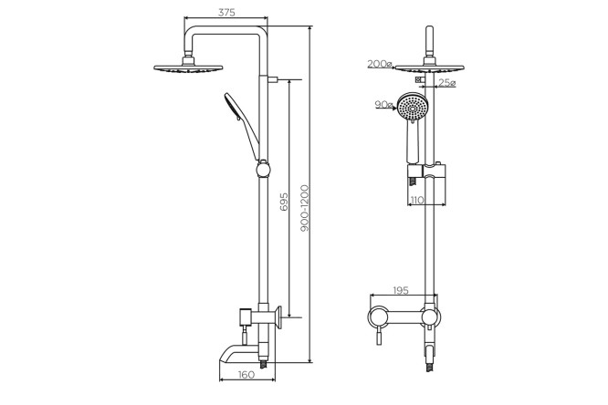 Душевая система Logic 80506367 от магазина ЛесКонПром.ру