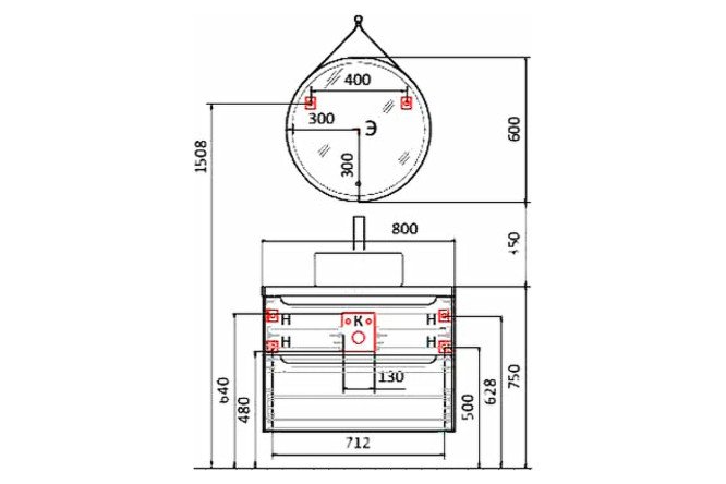 Зеркало Wood 80512841 от магазина ЛесКонПром.ру