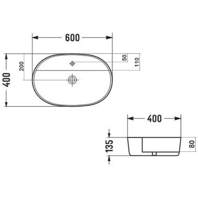 Раковина Bond 60 S01-600 Белая глянцевая от магазина ЛесКонПром.ру