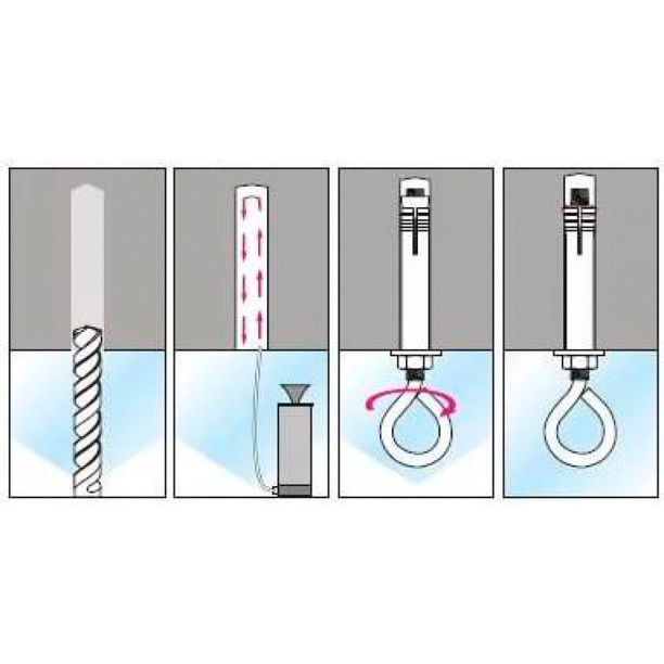 Болт анкерный с кольцом D14х70 мм от магазина ЛесКонПром.ру