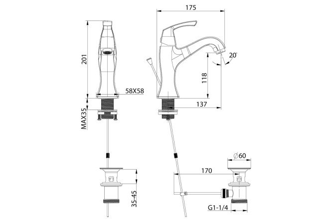 Смеситель для раковины LEMARK Nubira 80440967 от магазина ЛесКонПром.ру