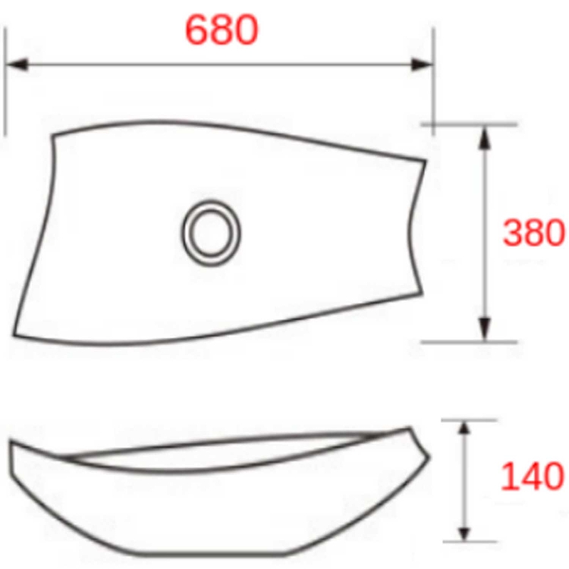 Раковина-чаша Mira 68 MR-6838 Белая от магазина ЛесКонПром.ру