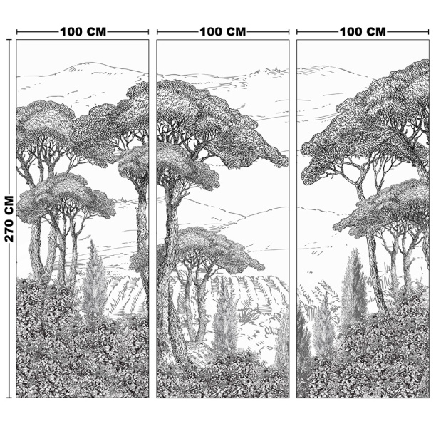 Фотообои флизелиновые Деревья 264-015А 300х270см от магазина ЛесКонПром.ру