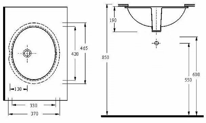Раковина beWash Balaton 47 91461001 Белый глянец от магазина ЛесКонПром.ру