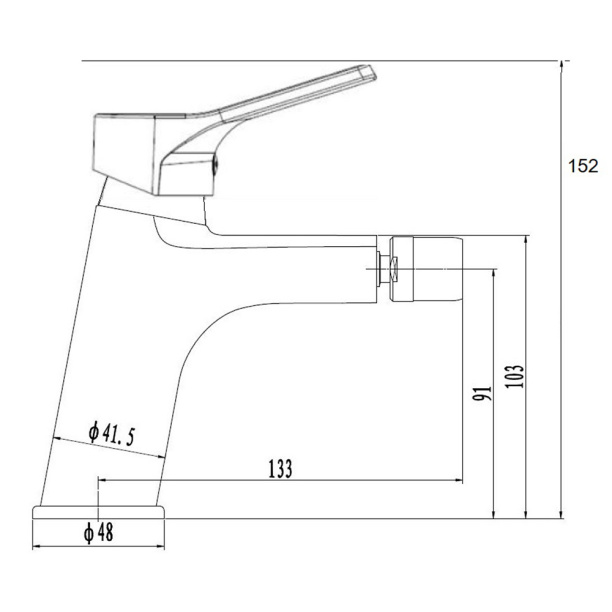 Смеситель для биде Esko Eger хром от магазина ЛесКонПром.ру