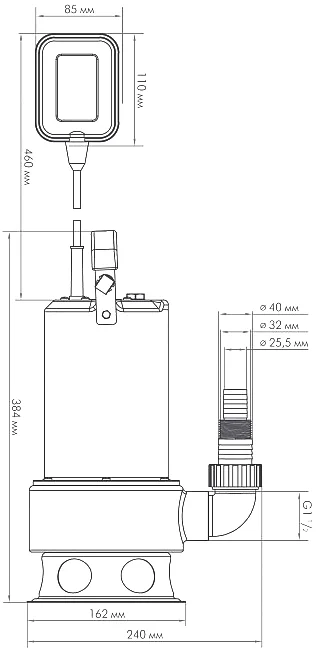 Фекальный насос Джилекс Фекальник 260/10 Н от магазина ЛесКонПром.ру