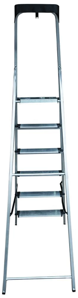 Стремянка алюминиевая с широкой ступенью и органайзером Новая Высота 6 ступеней (арт. 1118106) от магазина ЛесКонПром.ру