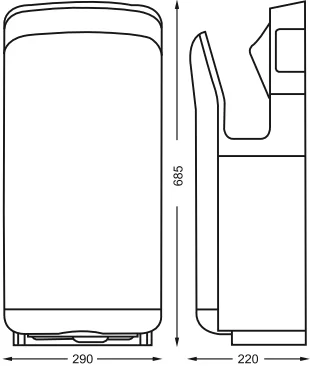 Сушилка для рук Connex HD-1200 jet white от магазина ЛесКонПром.ру