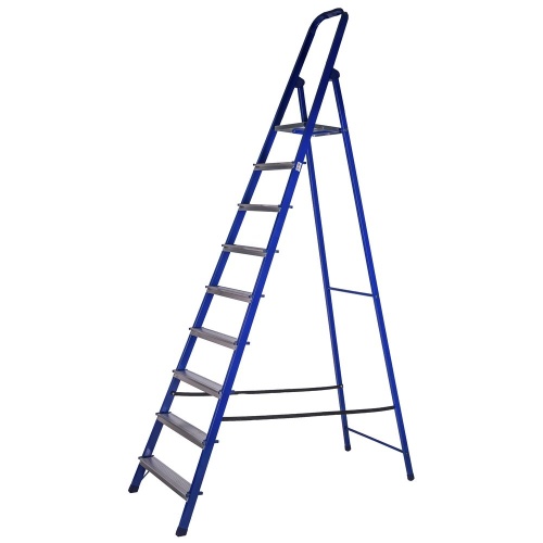 Стремянка стальная окрашенная с алюминиевыми ступенями STAIRS 9 ступеней (арт. CS 09) от магазина ЛесКонПром.ру