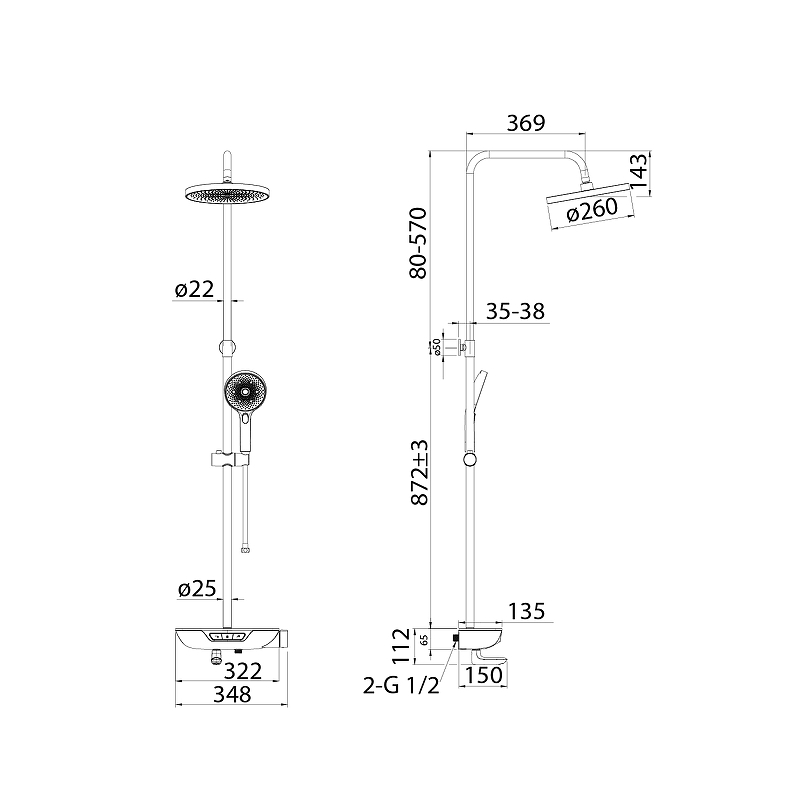 Душевая система Iddis SpaHome SPASBBTi06 Хром от магазина ЛесКонПром.ру