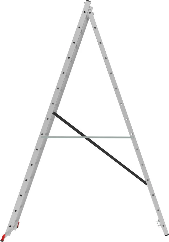 Лестница алюминиевая двухсекционная полупрофессиональная Новая Высота 2x15 арт. 2220215 от магазина ЛесКонПром.ру