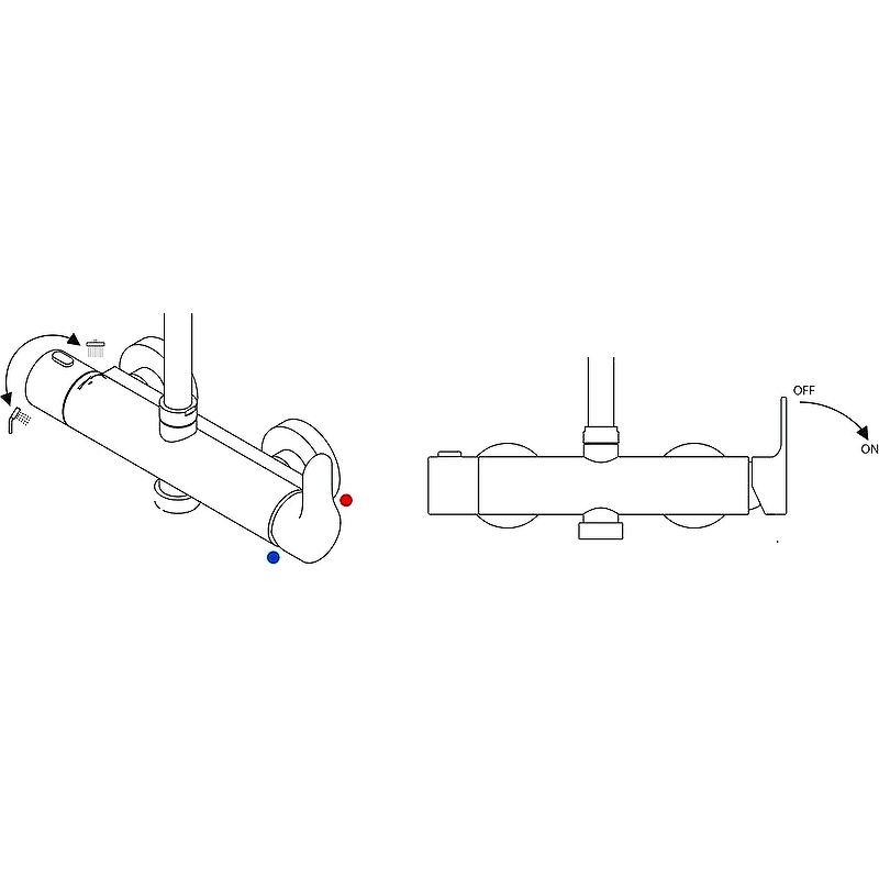 Душевая система Ravak DS X07P643 Хром от магазина ЛесКонПром.ру