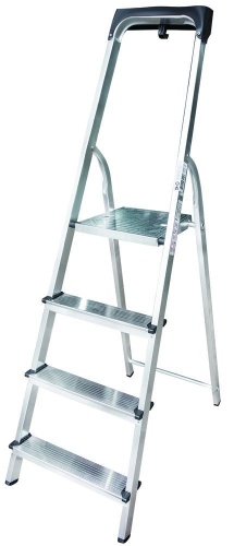 Стремянка алюминиевая с органайзером Новая Высота 4 ступени (арт. 1115104) от магазина ЛесКонПром.ру