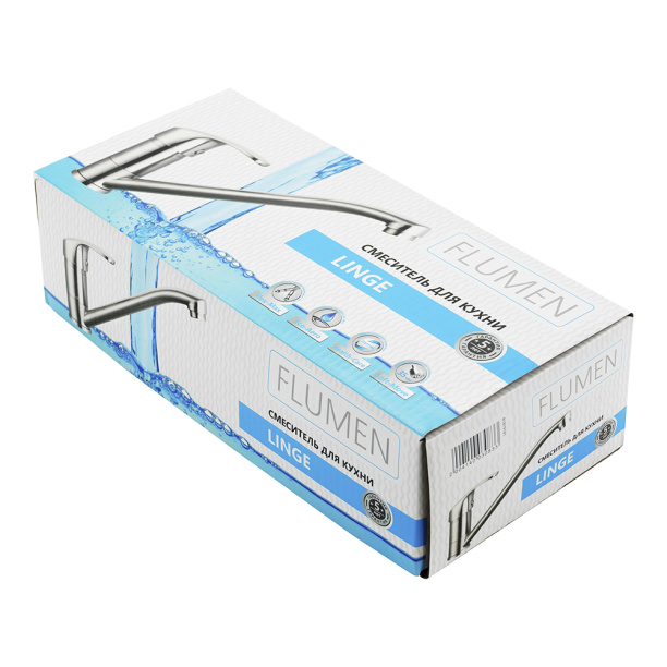 Смеситель для кухни FLUMEN Linge сатин от магазина ЛесКонПром.ру