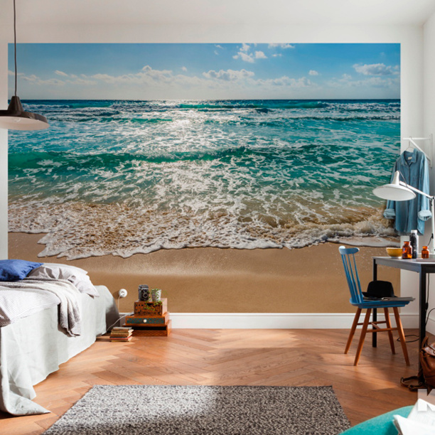 Фотообои бумажные 368x254 см Пляж от магазина ЛесКонПром.ру