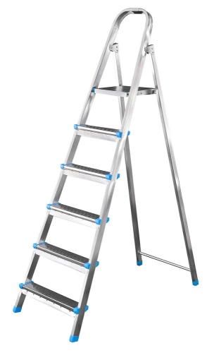 Стремянка стальная оцинкованная PERILLA ЯРУС 6 ступеней (арт.122206) от магазина ЛесКонПром.ру