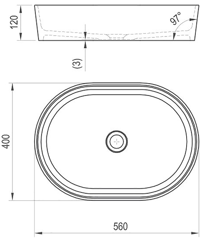 Раковина-чаша Ravak Moon 2 56 XJN01300002 Белая от магазина ЛесКонПром.ру