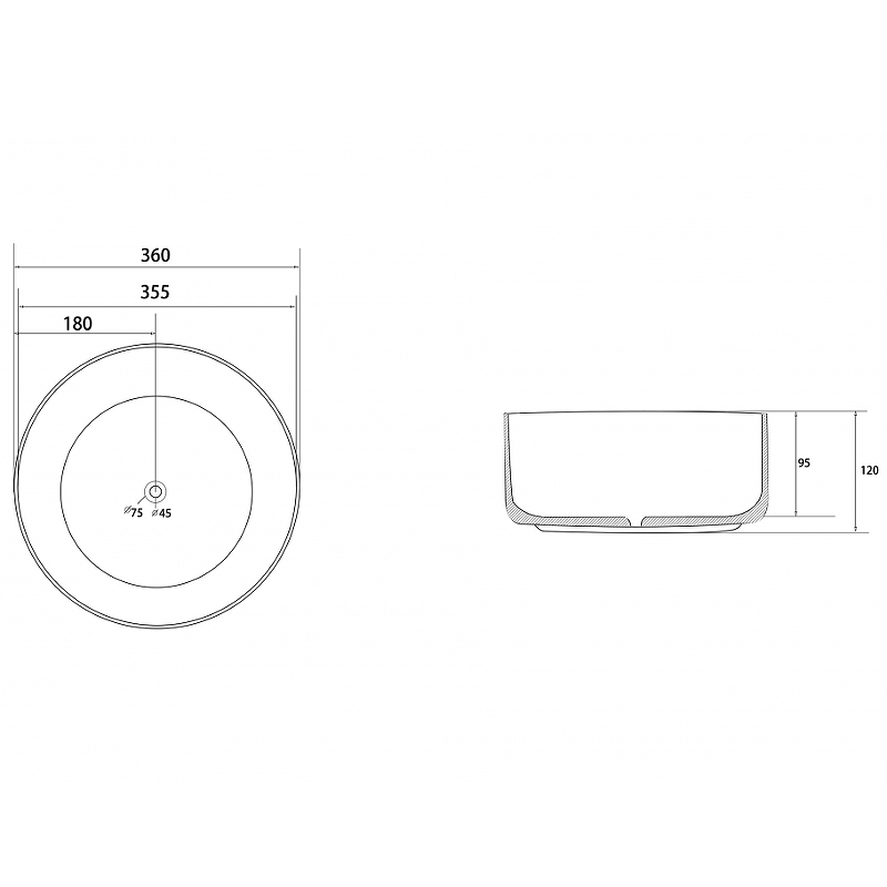 Раковина-чаша Abber Bequem 36 AC2108MBB Бежевая матовая от магазина ЛесКонПром.ру