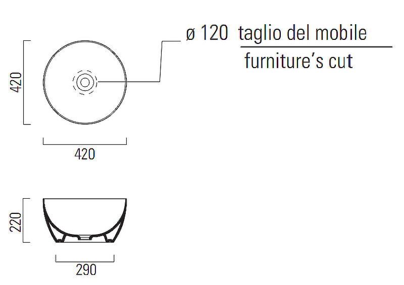 Раковина-чаша GSI Pura 42 885226 Черная матовая от магазина ЛесКонПром.ру