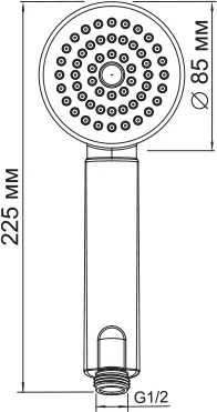 Душевая лейка Wasserkraft A034 от магазина ЛесКонПром.ру