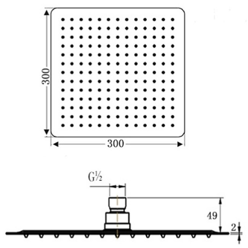 Верхний душ Villeroy&Boch TVC00040230061 Хром от магазина ЛесКонПром.ру