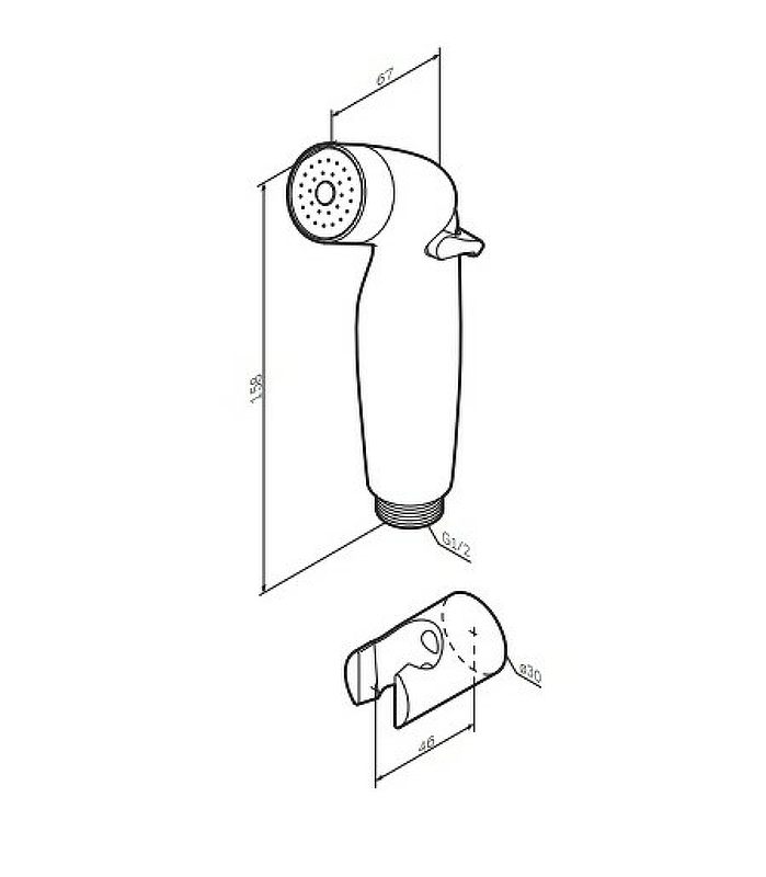 Гигиенический душ AM.PM F0201932 Хром от магазина ЛесКонПром.ру