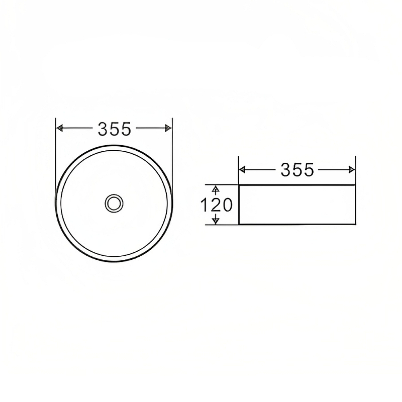 Раковина-чаша D&K Matrix 36 DT1391516 Белая от магазина ЛесКонПром.ру