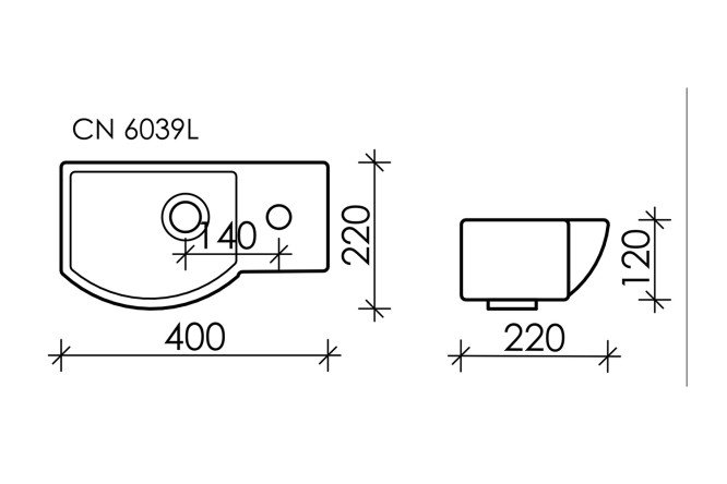 Умывальник подвесной угловой CERAMICA NOVA Element 80551295 от магазина ЛесКонПром.ру