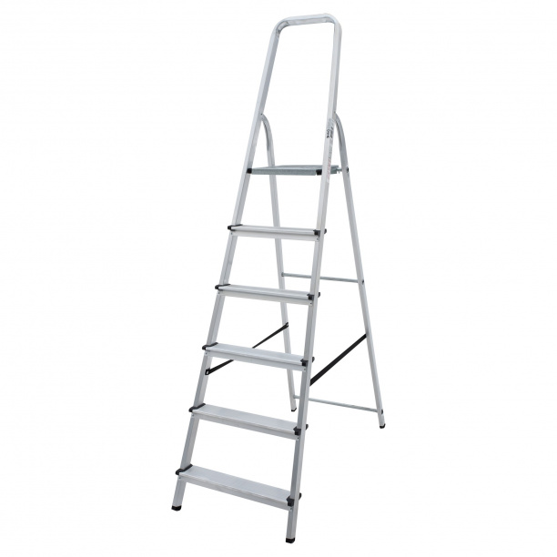 Стремянка алюминиевая Новая Высота 6 ступеней от магазина ЛесКонПром.ру