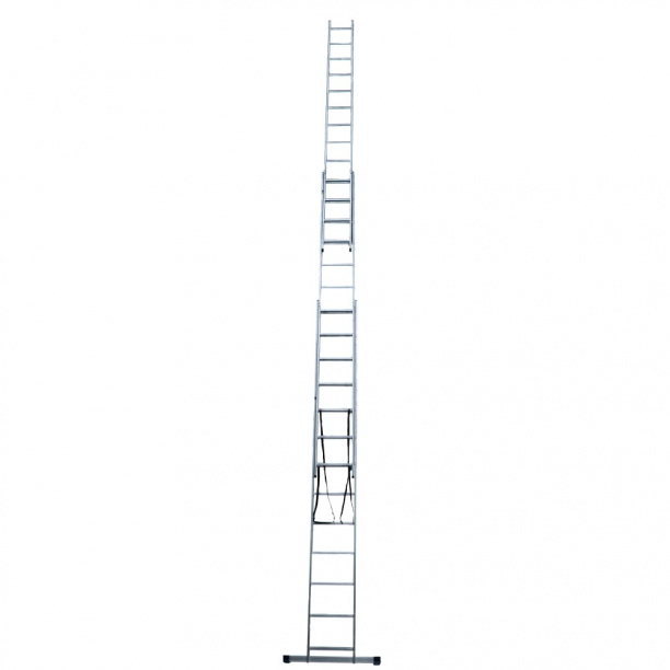 Лестница алюминиевая STAIRS трехсекционная 39 ступеней от магазина ЛесКонПром.ру