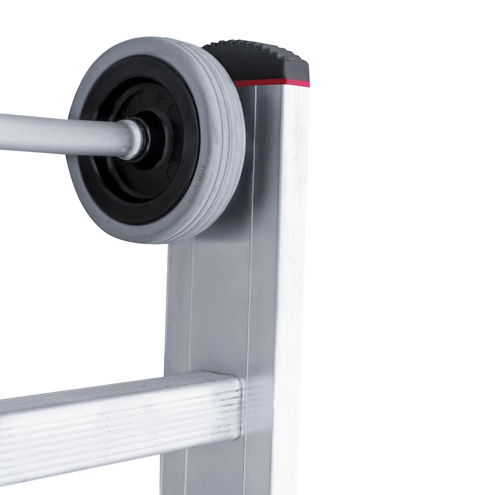 Лестница алюминиевая двухсекционная индустриальная с тросом Новая Высота 2х18 арт. 5240218 от магазина ЛесКонПром.ру