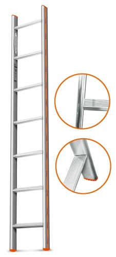 Односекционная алюминиевая  лестница  Комфорт-Профи 7 ступеней Эйфель от магазина ЛесКонПром.ру