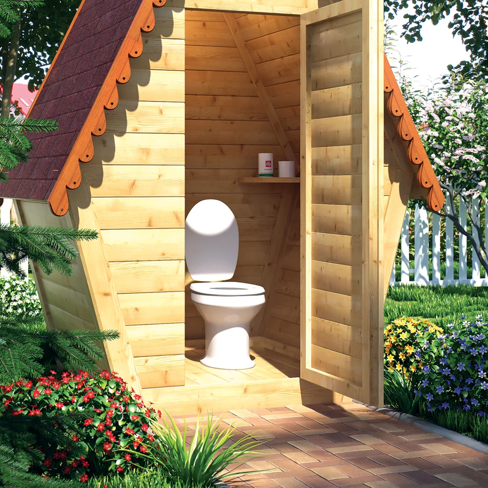 Унитаз дачный Оскольская керамика Дачный с сиденьем от магазина ЛесКонПром.ру