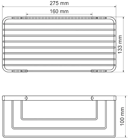 Полка Wasserkraft K-711BLACK от магазина ЛесКонПром.ру