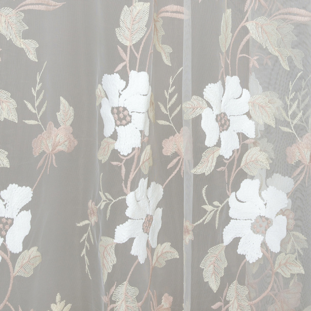 Штора-тюль Цветок 300х270 см белая от магазина ЛесКонПром.ру