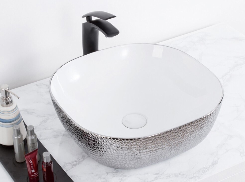 Раковина-чаша CeramaLux 42 D1301H021 Белая Серебро от магазина ЛесКонПром.ру