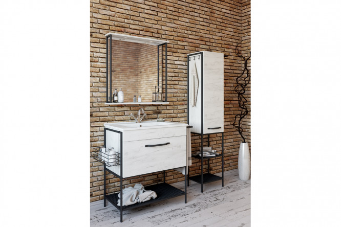 Зеркало с полкой Sanflor Бруклин 80353126 от магазина ЛесКонПром.ру